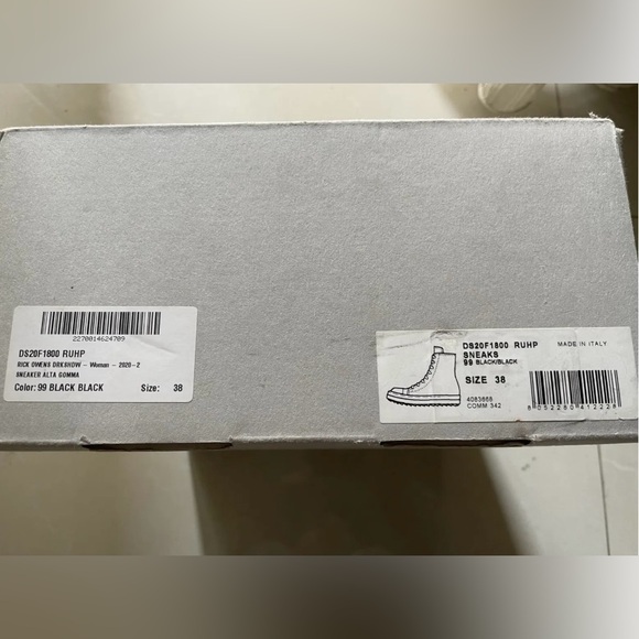 Authentic Rick Owen’s DRKSHDW Twill High Sneaker (Alta Gomma) - Picture 8 of 9